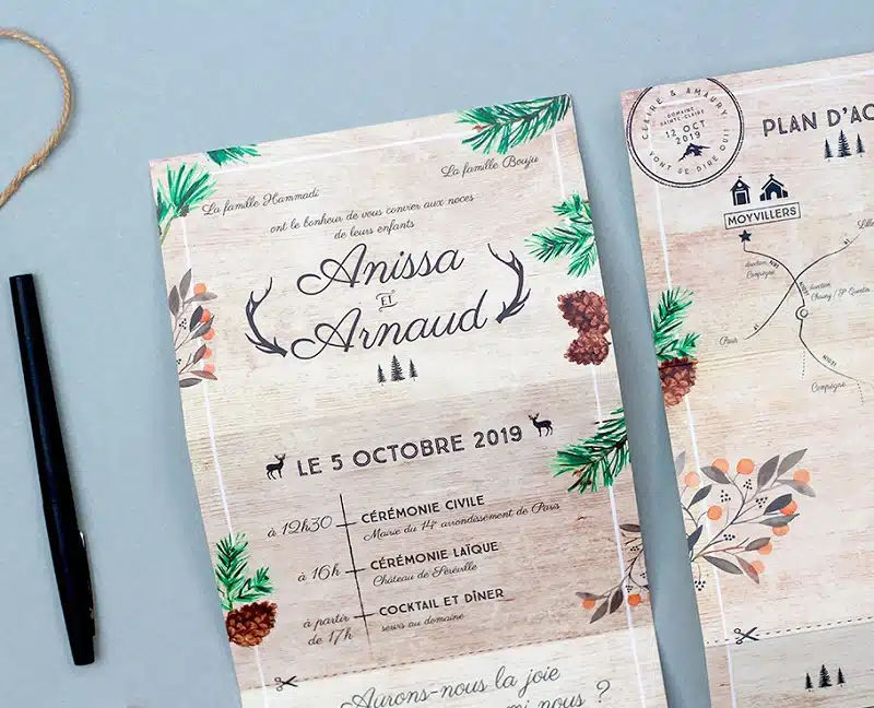Comment choisir le papier et la qualité d'impression pour le faire-part de mariage d'hiver, afin de lui donner un aspect luxueux et élégant