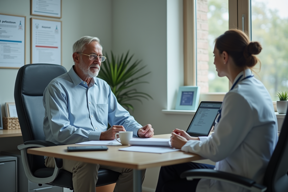 Consultation médicale avec un professionnel de santé