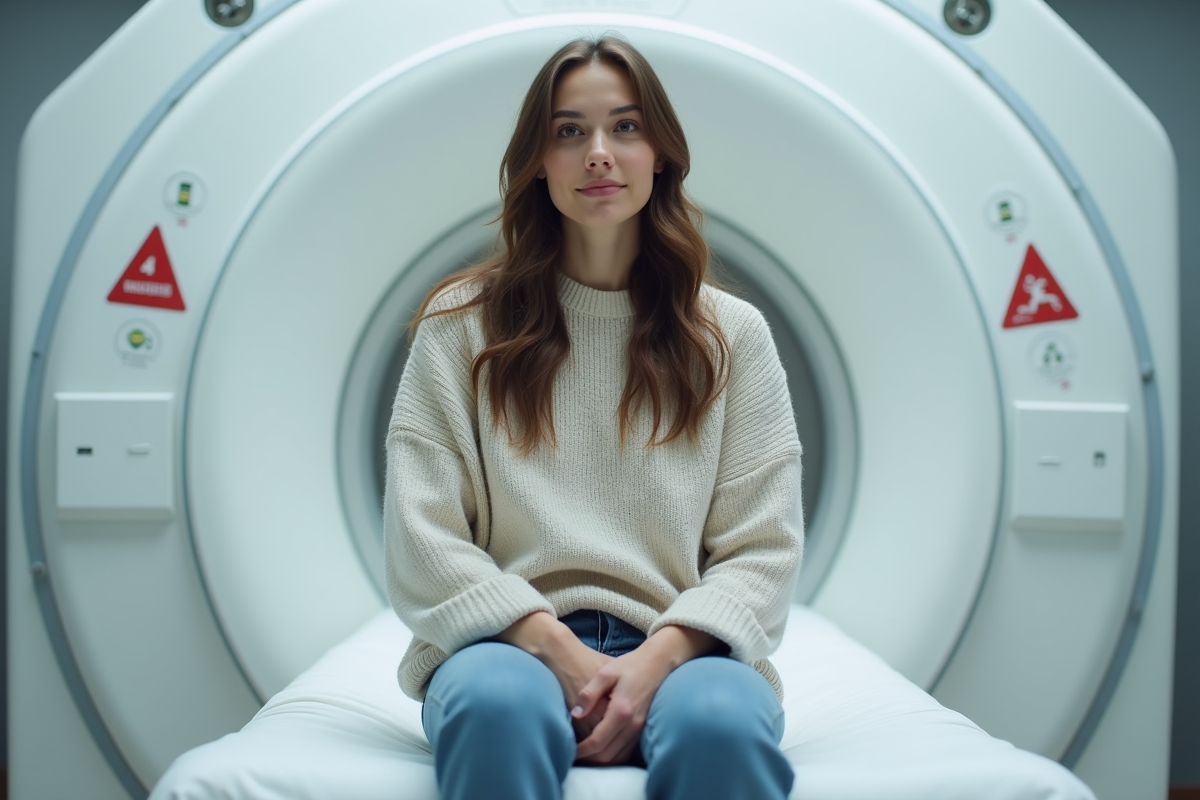 Jeune femme patient dans une salle d