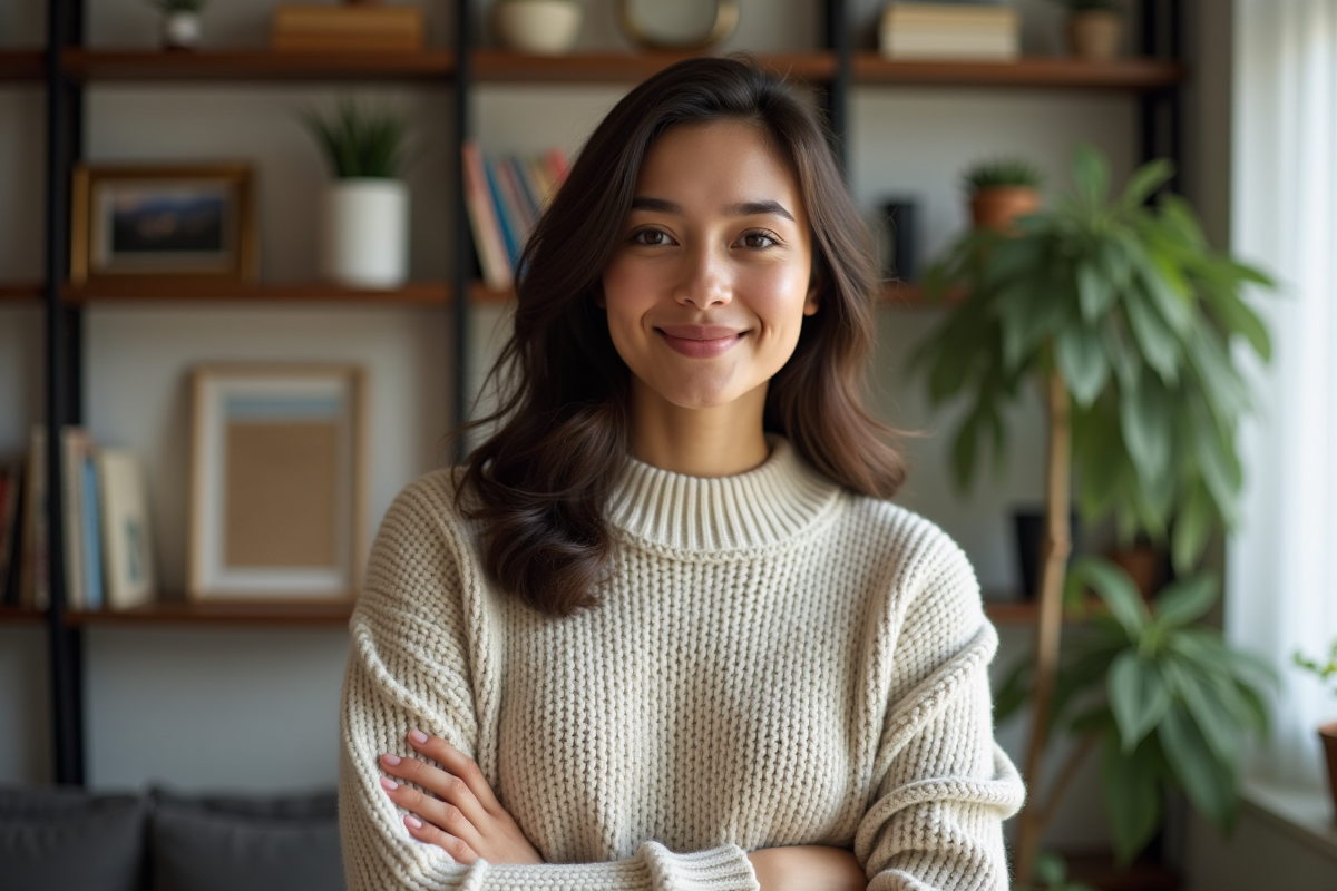 Personne nonbinaire debout près d